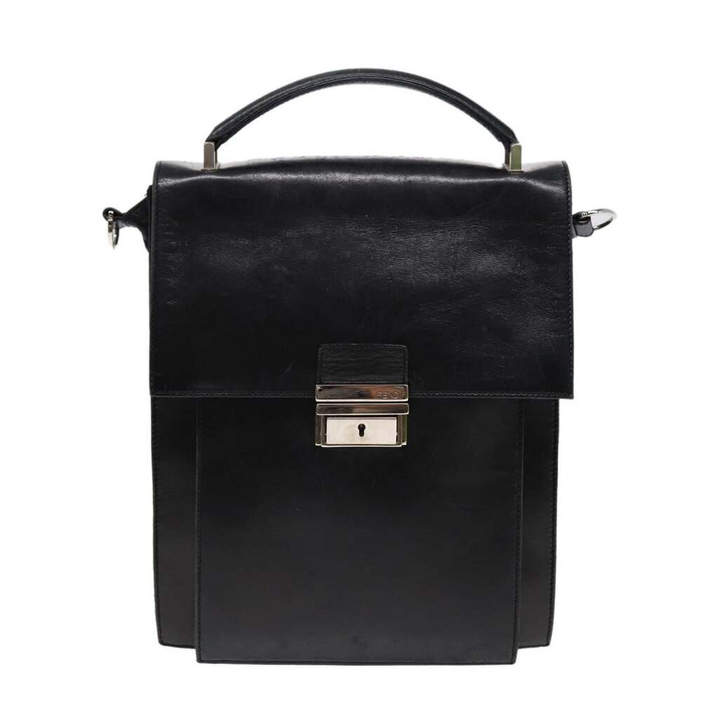 Fendi Leather Handbag Black